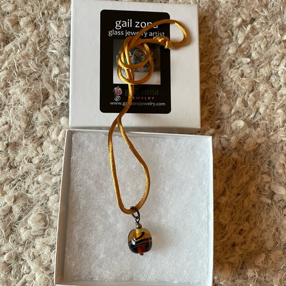 Painted Glass Bead Pendant - Picture 5 of 7